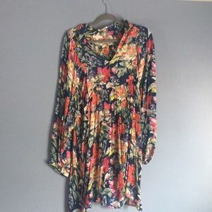 Long sleeve bohemian dress